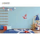 Laeacco морской тематический фон для фотосъемки с лодкой рулем веревкой лестницей подушкой ковром фоны для фотосъемки детский портретный Фотофон