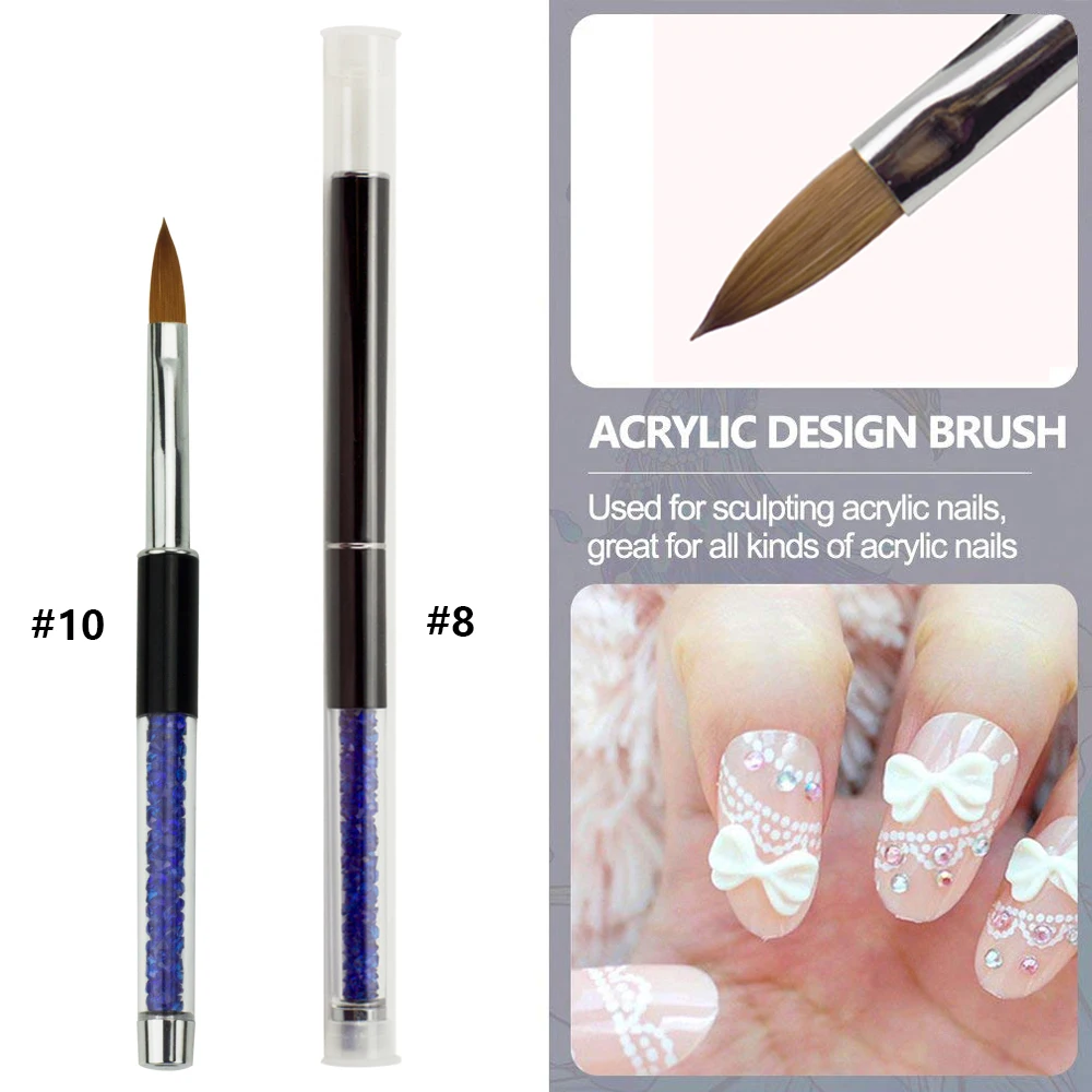 Набор акриловых кистей для дизайна ногтей 3 размера|Принадлежности ногтей| |