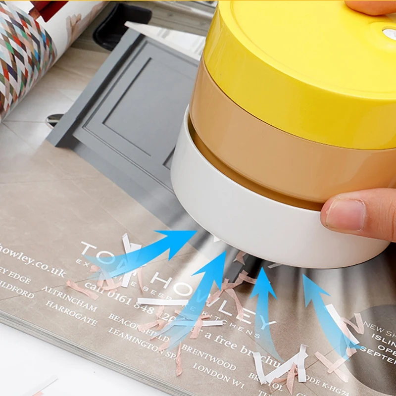 

Desktop Vacuum Cleaner, Rechargeable Battery Operated, Portable Cordless Mini Tabletop Crumb Dust Sweeper