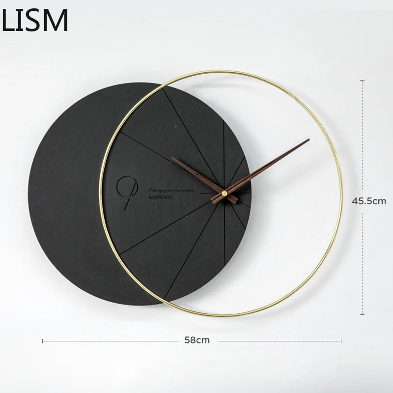 

Art Clocks Wall Home Decor Luxury Large Wall Clock Living Room Modern Design Wall Watch Vintage Wood Metal Creative Office Decor