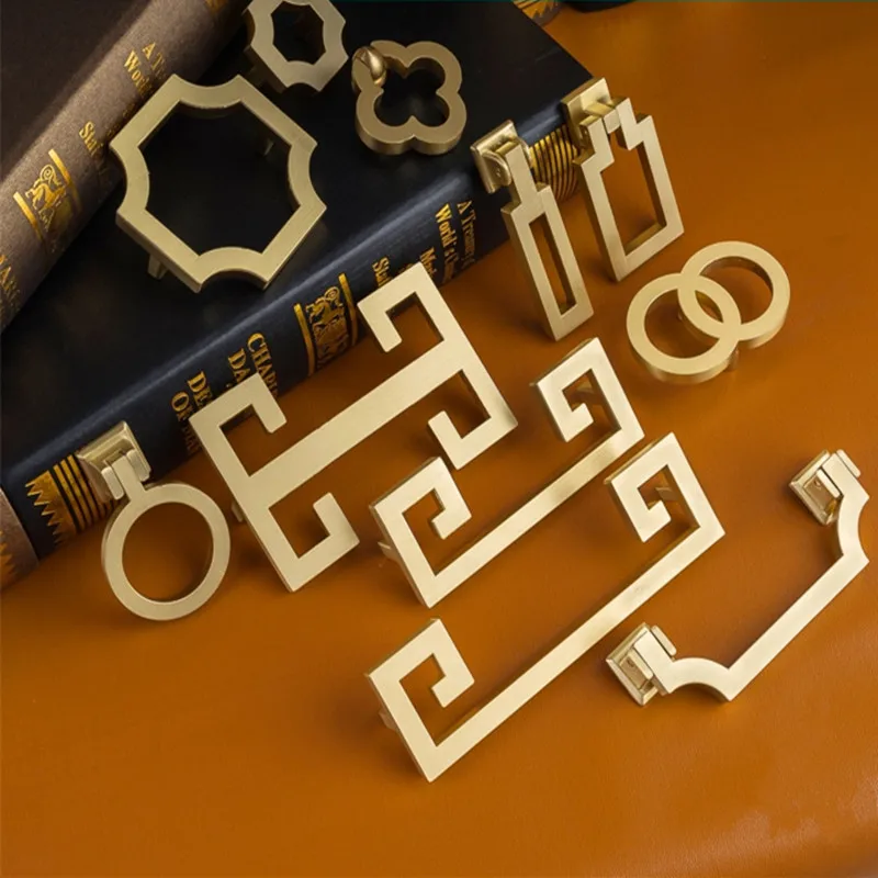 Новинка латунные ручки для ящиков в стиле ретро шкафов кухонных мебели