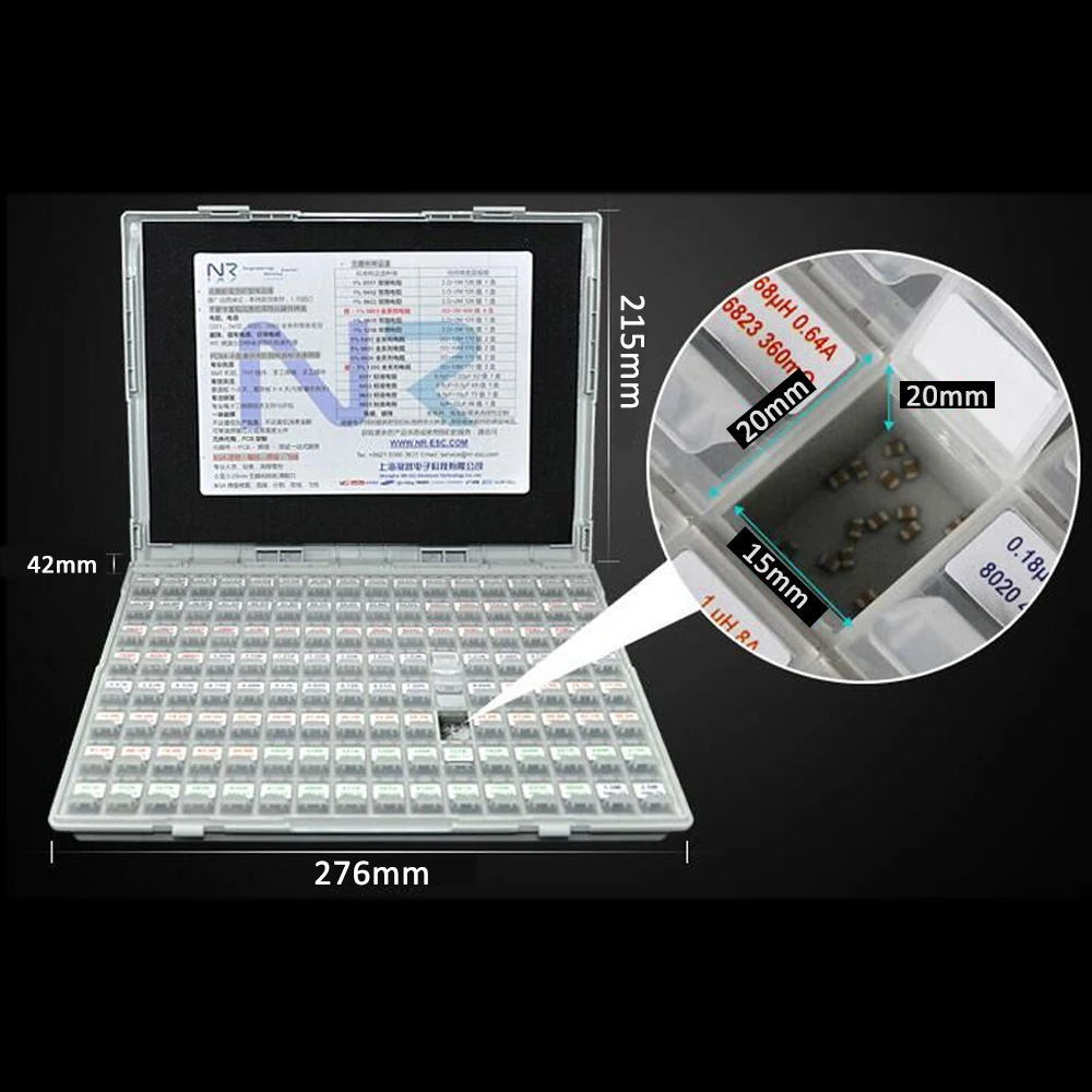 

New 128 Independent Cells with Lids Separated Parts Component Box Safe and Precise Resistor Capacitance Inductor Boxes Case
