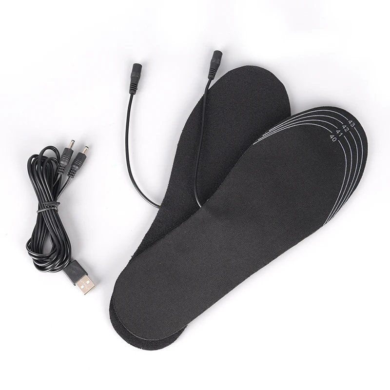 

1PAIR USB Heated Insoles Rechargeable Electric Battery Warmer Shoes Heater Winter Keep Warm Electrically Thermal Insole