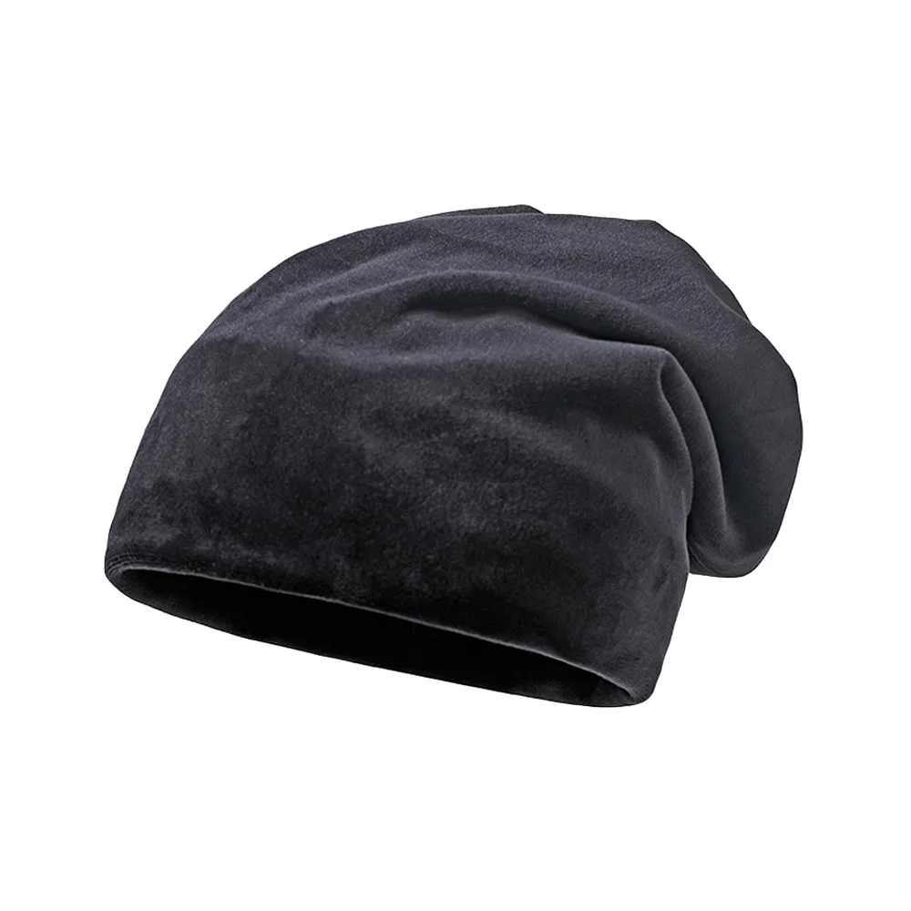 Мягкая теплая бархатная Шапка-бини для мужчин и женщин однотонные кепки