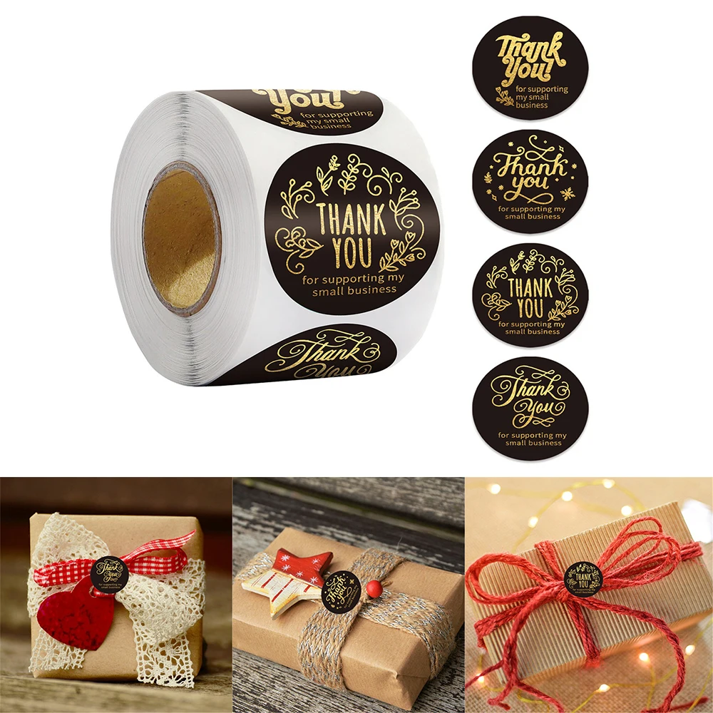 

500pcs/roll Label Sticker Envelope Seal Sticker Gift Sticker For Decor Scrapbooking Party Label Thank You Sticker Stationery
