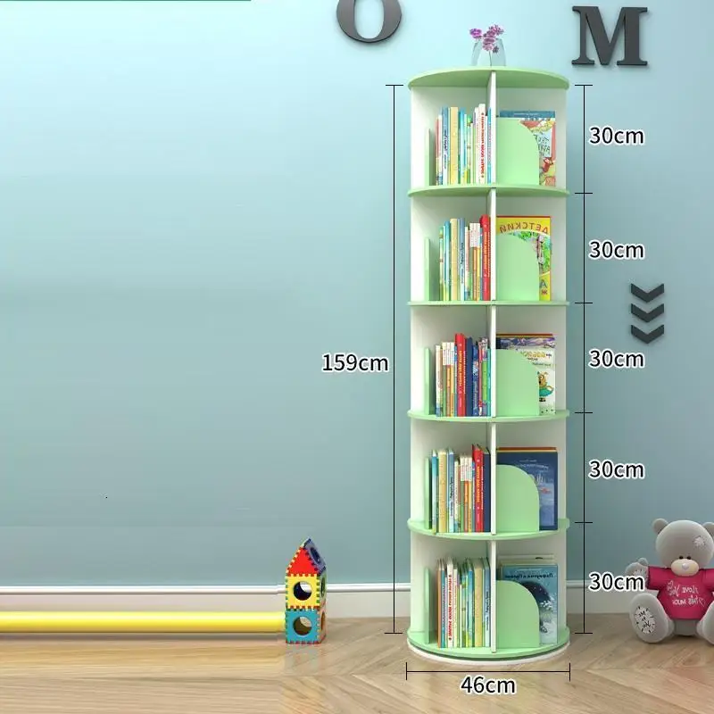 

Casa Minimalist Display Cabinet Shabby Legno Rotatable Rotate Librero Home Furniture Libreria Scaffale Modern Book Shelf Case