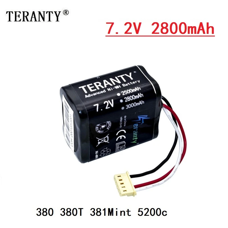 

Оригинальная 7,2 V 2800 mAh Ni-MH батарея для iRobot braava 380 380T 381Mint 5200c 2800 mAh 7,2 v перезаряжаемая батарея 1 шт