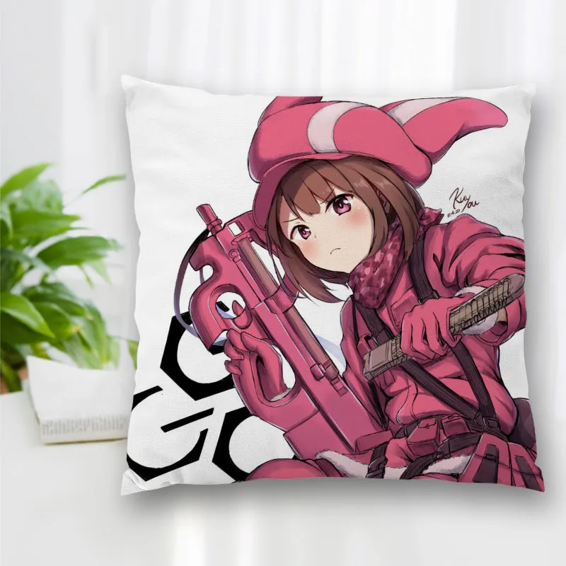 

Меч искусство онлайн, альтернатива пистолету Gale Online, квадратная подушка, чехол на молнии для спальни, дома, наволочка, чехол 20x20 см, 35x35 см, 40x40 см