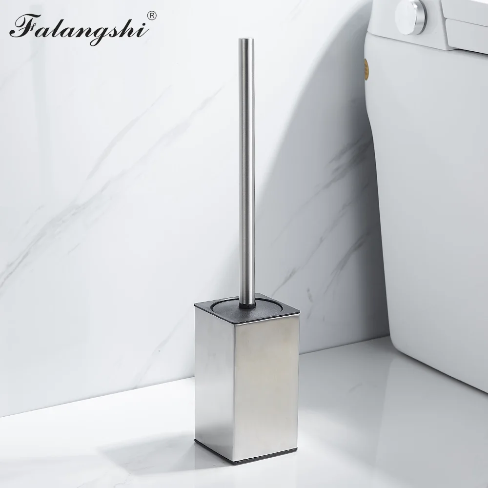bathroom toilet brush holder set black square clean tool durable vertical toilet brush bathroom cleaning accessories wb8703 free global shipping