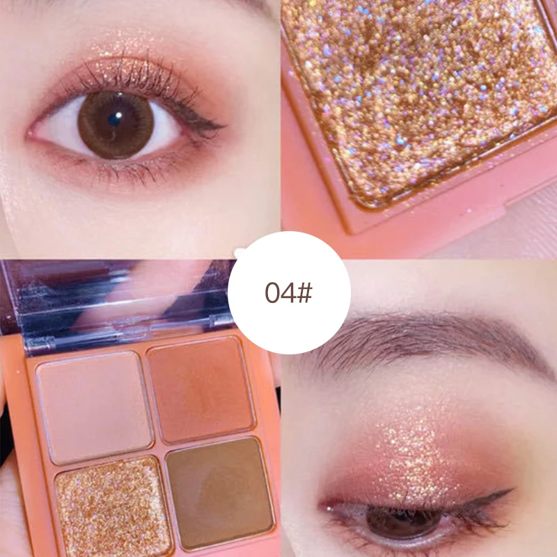 

DIKALU 4 цвета матовые тени для век Палитра естественных блестящие кружевные шелковые трусики перламутрового оттенка Водонепроницаемый больш...