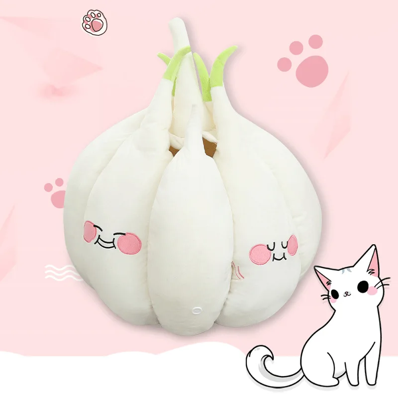 

Garlic Dog Bed Warm Pet Cat Cave Bed Comfortable Garlic Pet Nest Semi-enclosed Cat Bed Small Dog Kennel House