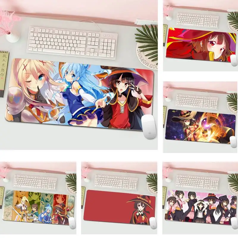 

Konosuba Customized laptop Gaming mouse pad XL Large Gamer Keyboard PC Desk Mat Computer Tablet Mouse Pad