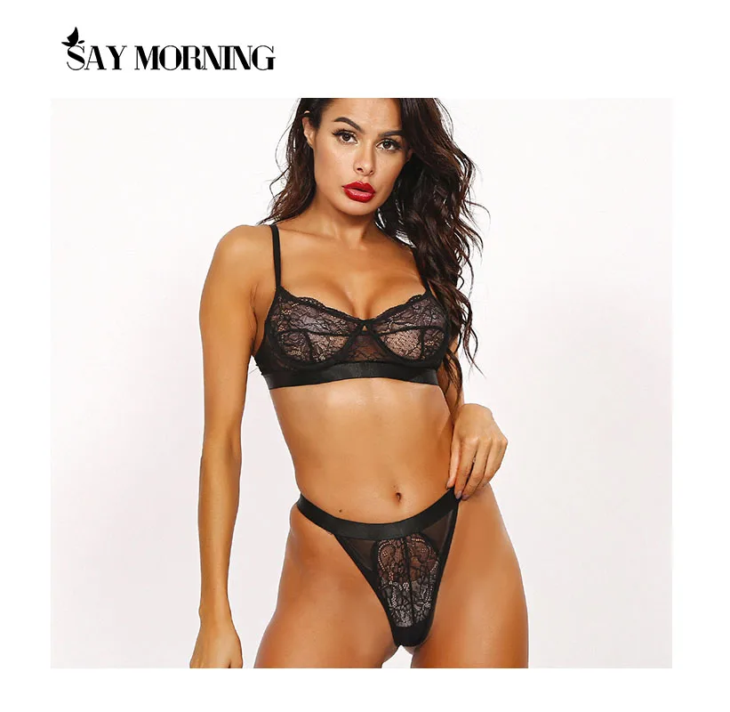 Комплект женского кружевного нижнего белья SAY MORNING бюстгальтер пуш-ап бесшовный