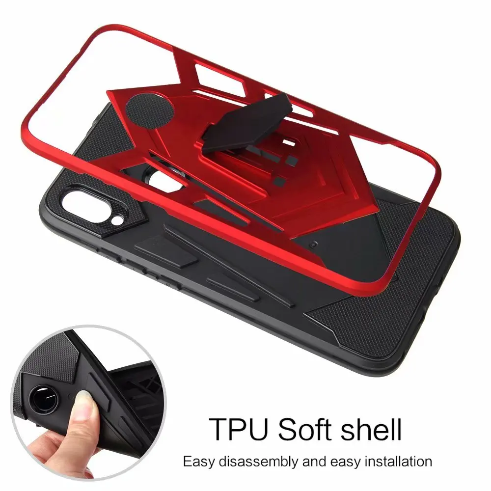 For Xiaomi Mi 9 8 Se Case Hard PC+Silicone With Stand Armor shockproof protective Back Cover for A2 Lite shell |