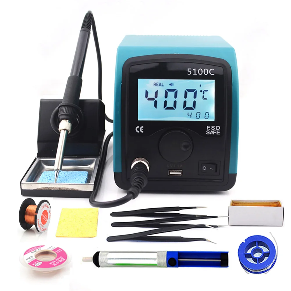 5100C-ST 5100C 75 Вт умная Бессвинцовая паяльная станция паяльник(lcd) список - Цвет: 5100C-ST