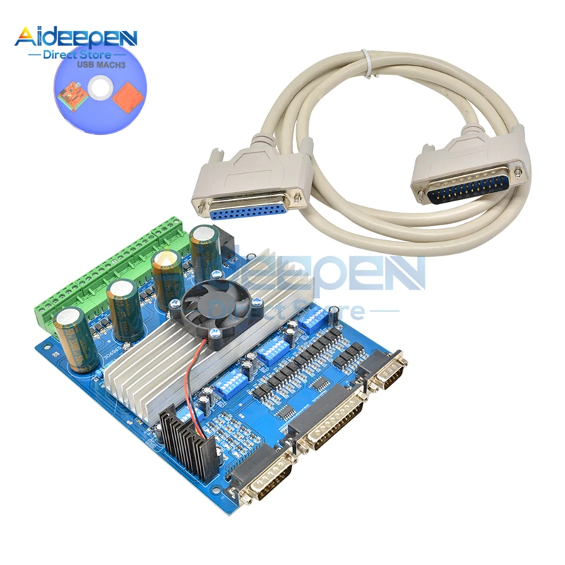 TB6560 DC 12-36 в 3A 4 оси шагового двигателя плата контроллера с ЧПУ двигатель постоянного тока привод с вентилятором для однополярного биполярного шагового двигателя