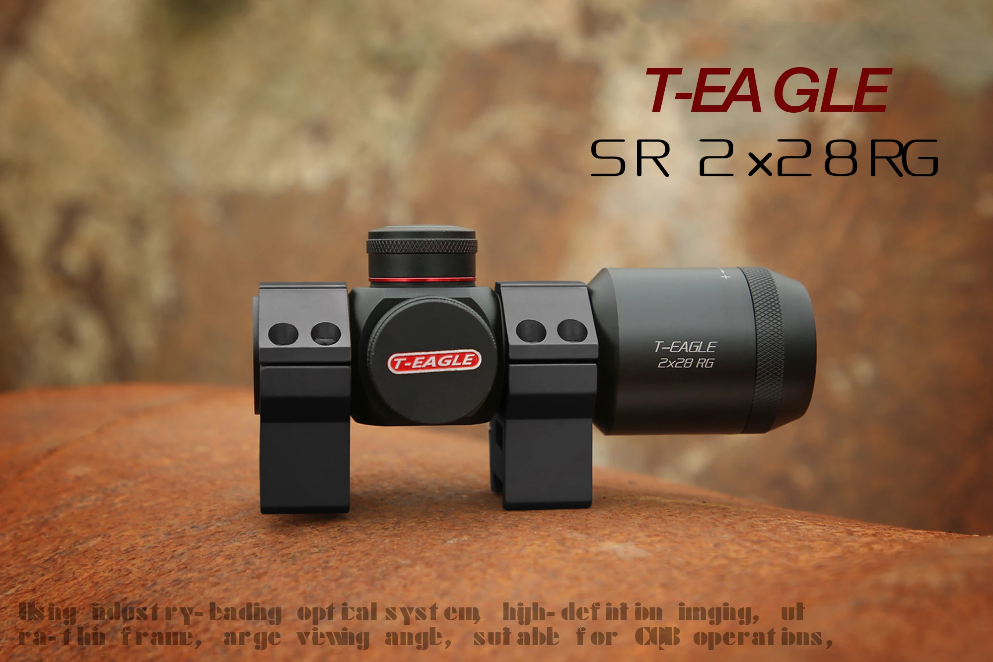 Тактический Оптический прицел T-eagle SR 2X28 RG алюминиевый короткий для