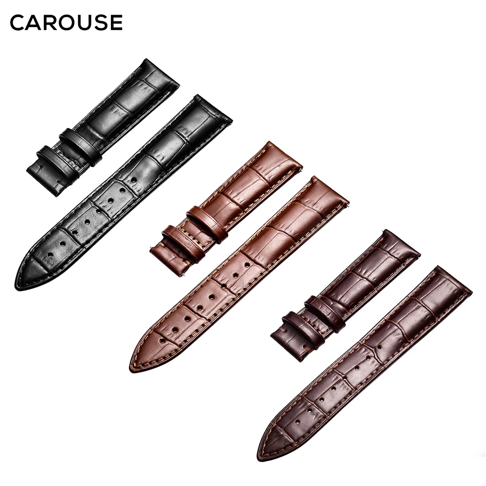 Ремешок для часов Carouse из телячьей натуральной кожи браслет Tissot Seiko размеры 14 мм 16