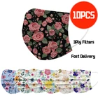 1050 шт., одноразовые маски для лица с принтом розы