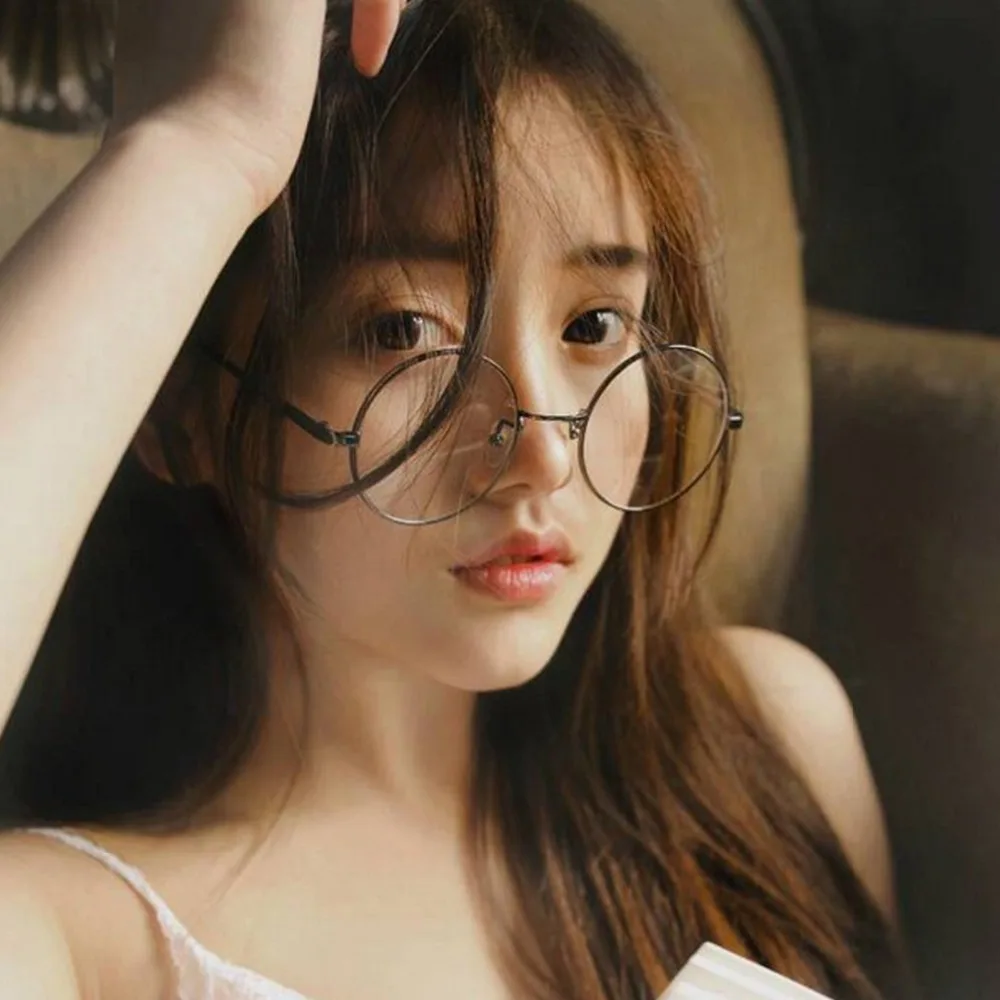 Women Men Round Spectacle Glasses Frames With Clear Glass Optical Frame Transparent Reading | Аксессуары для одежды