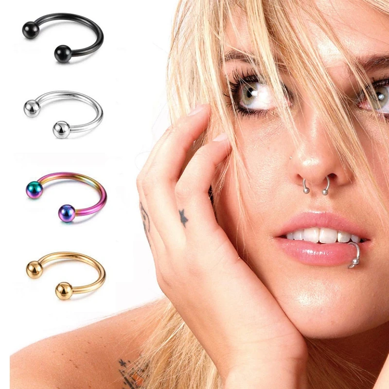 Модное украшение для пирсинга в носу женщин обруч носа с фианитом кольцо