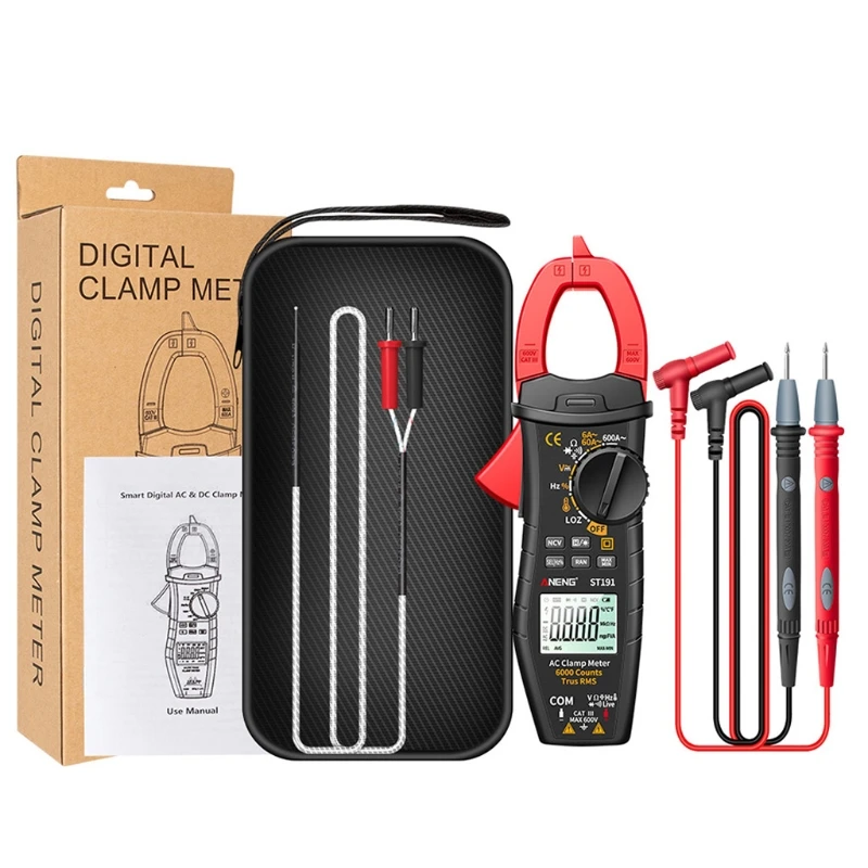 

Digital Clamp Meter with NCV Induction 6000 Counts Auto-ranging AC DC Volt Current Multimeter Accurate Measure