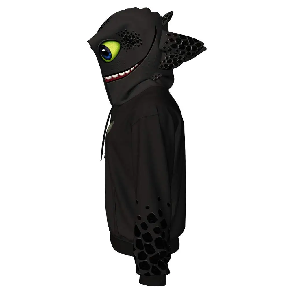 Новинка Лидер продаж детская толстовка с капюшоном и 3D-принтом Как приручить