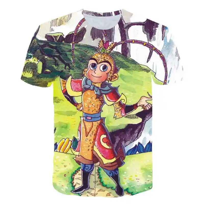 

2021 Summer Hot Sale New Pullover Men Women Round Neck Short Sleeve Cute Animal Cartoon Fox 3D Printing Fashion Sportswear