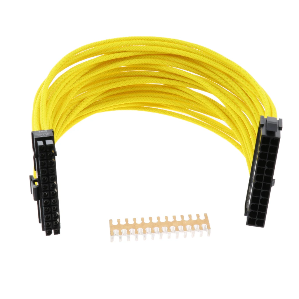 24 контактный удлинитель питания ATX PC PSU штекер к гнезду M/F УДЛИНИТЕЛЬ 30 см с