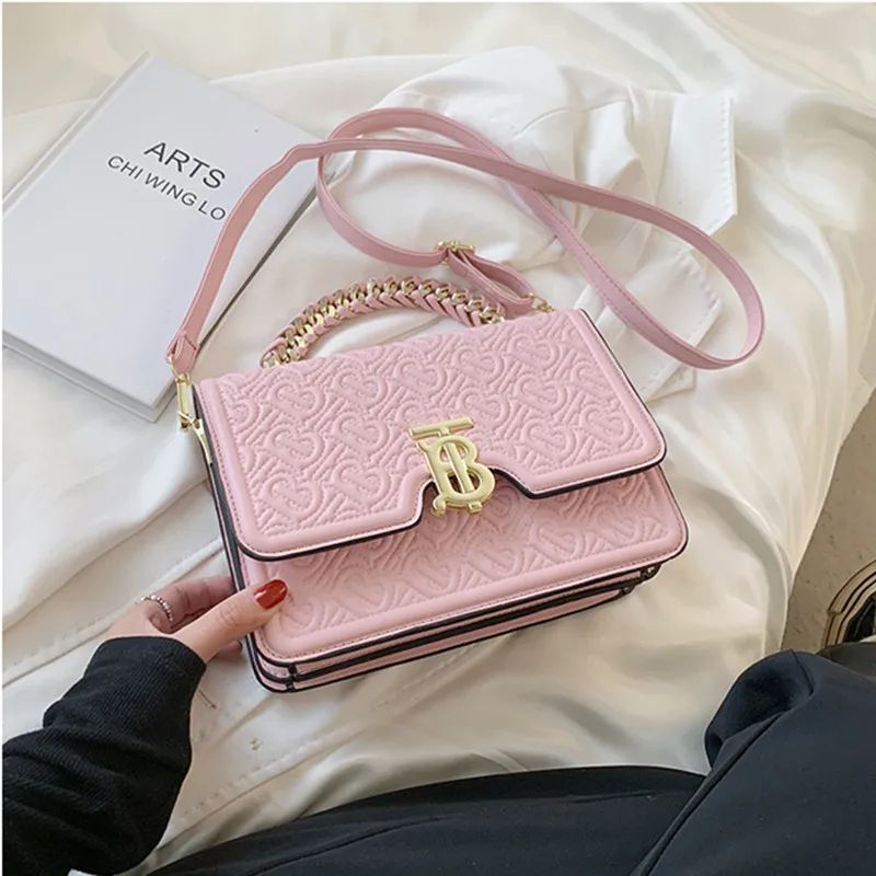 

Bags for Women 2021 New Fashion High-end Embossed Simple Small Square Bag Ladies One-shoulder Diagonal Bag Luxury Handbags Cc Gg