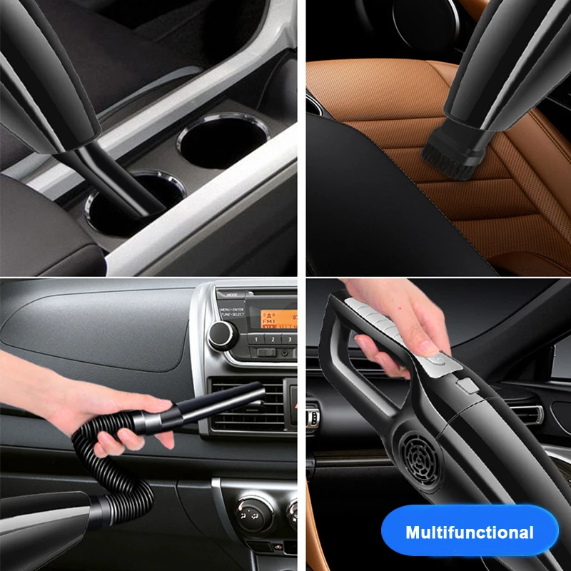 

Wireless Vacuum Cleaner Portable Car Vacuum Cleaners 120W High Suction Wet and Dry Handheld Vacuum Cleaner Black/white/orange