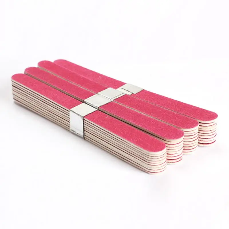 

40pcs Nail Art Manicure Buffer Sanding Files Wood Crescent Sandpaper Grit Side Nail Art Tool Double Sided Thick Stick