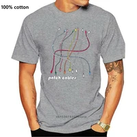 eurorack modular patch cables synth design t shirt s m l xl xxl print t shirt mens short sleeve hot tops tshirt homme