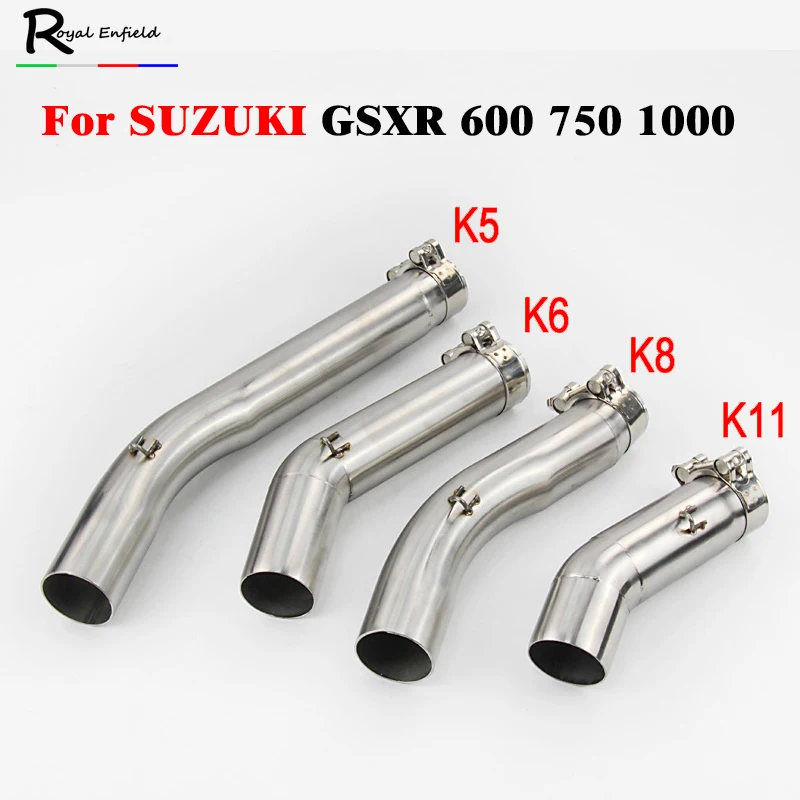 

For SUZUKI GSXR600 GSXR750 GSXR1000 AK Motorcycle Exhaust Coonecter Middle Pipe GSXR 600 750 2006-2011 K5 k6 k8 K9 2008-2010 k11