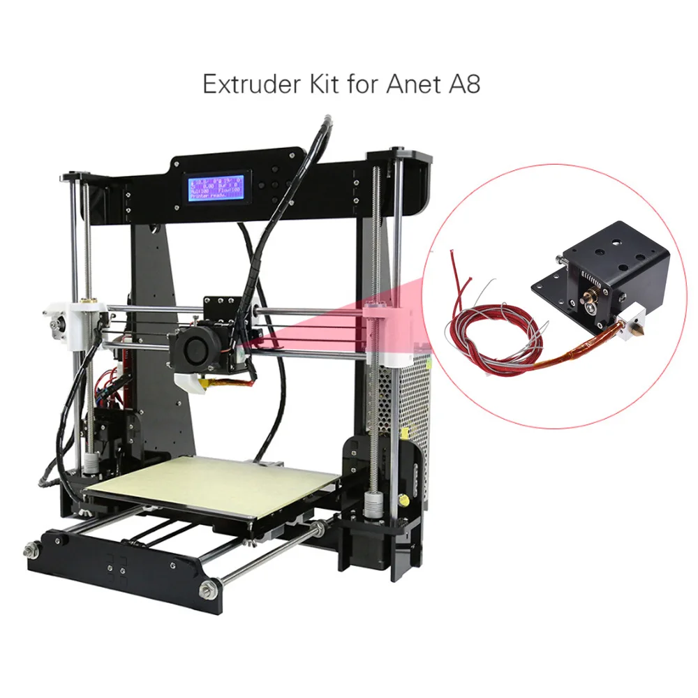new complete filament feeding extruder kit for anet a8 a8plus 3d printer parts replacement free global shipping
