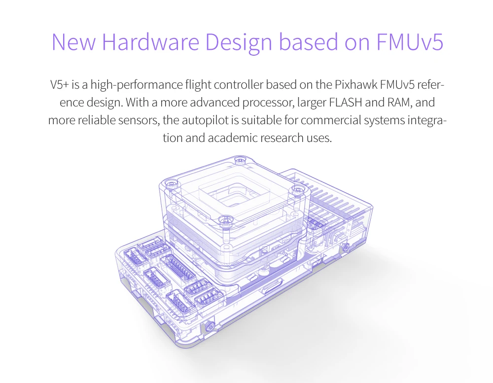 CUAV V5+ Pixhawk V5 автопилот Pix управление полетом FC STM32F765 216MHZ 2MB FLASH/512 K ram для FPV RC Дрон Квадрокоптер вертолет