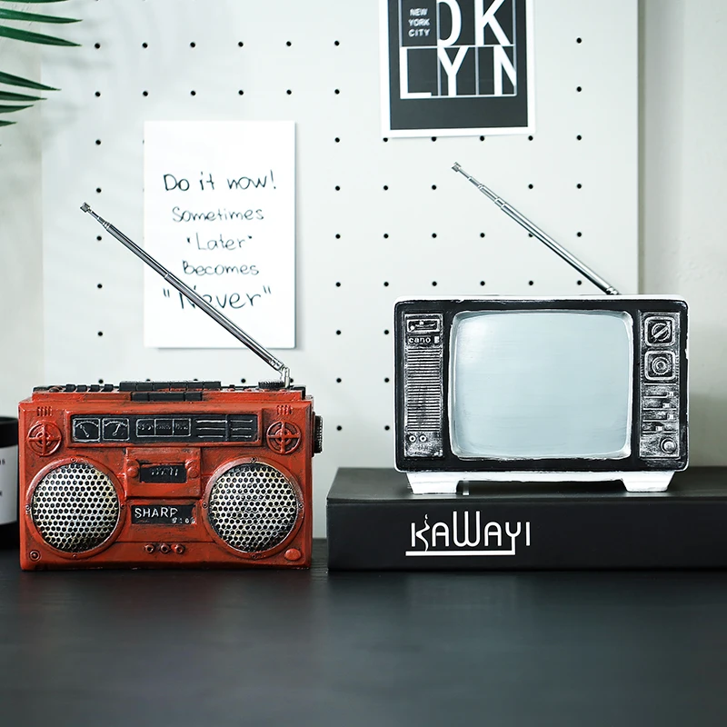 Современный Офисный декоративный антиквариат античное радио домашний декор