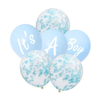 6pcs gender reveal theme party balloon set baby shower its a girl or boy latex baby party decoration supplies