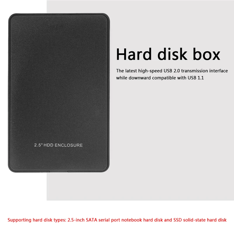 2 5 дюймов USB2.0 внешний корпус жесткого диска ssd адаптер коробка чехол на HDD