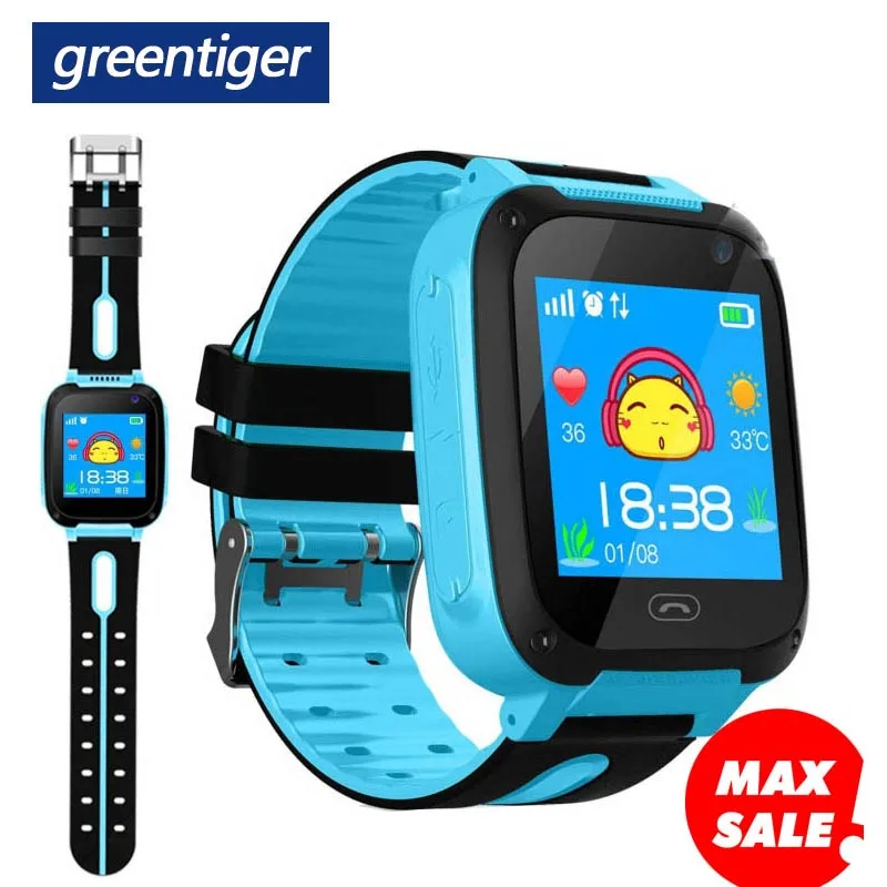 Детские умные часы Greentiger S4, водонепроницаемые, с циферблатом sim-карты, с камерой SOS, Детские умные часы для детей, безопасные, для телефонов Android IOS, локатор