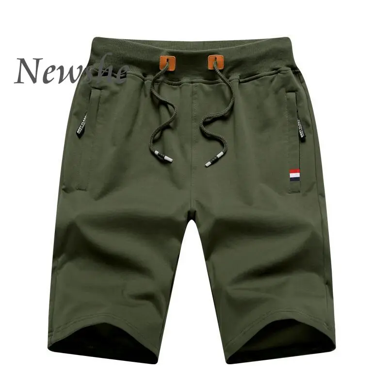 

2021 Men Sports Jogging Plus Size Solid Color Drawstring Shorts Fitness Fifth Pants Men Solid Color Summer Beach Pants