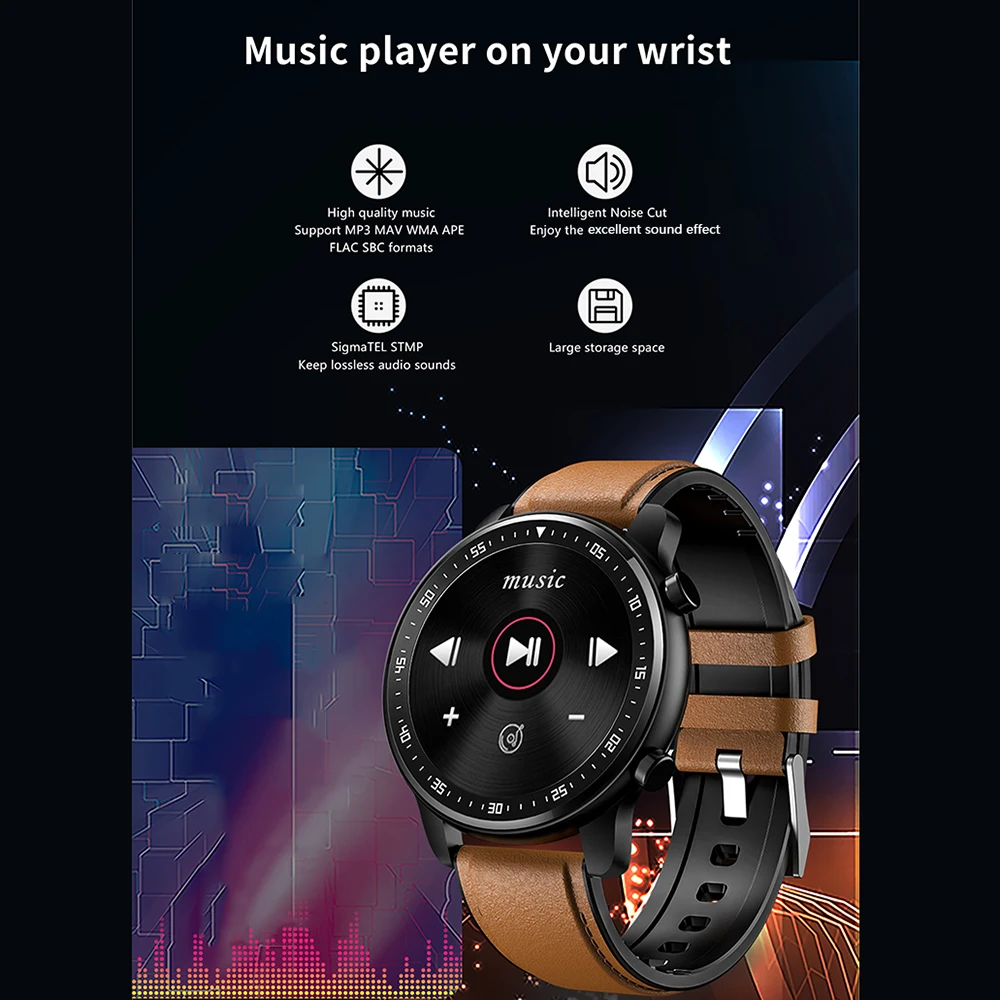 

1.28" Smart Watch BT Music Call IP67 Waterproof Watches Heart Rate Monitor Multifunction Smartwatch Wristbands for Men Women