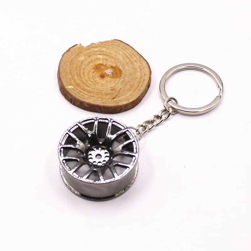Металлический брелок для автомобиля ступица колеса запчасти мини-брелок 3 цвета