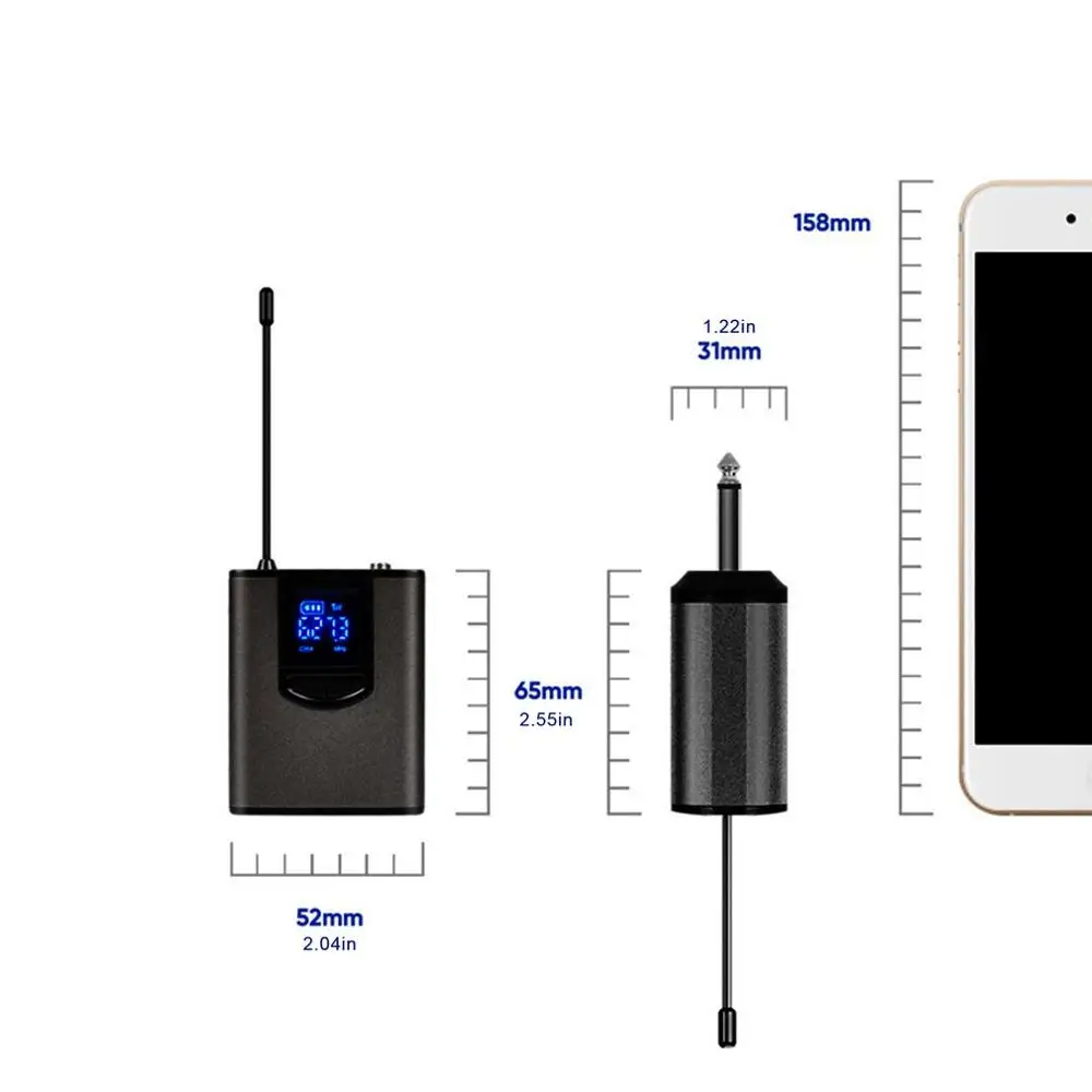 

Wireless Lavalier Microphone with Bodypack Transmitter For Teacher Instructor Portable Receiver Microphone