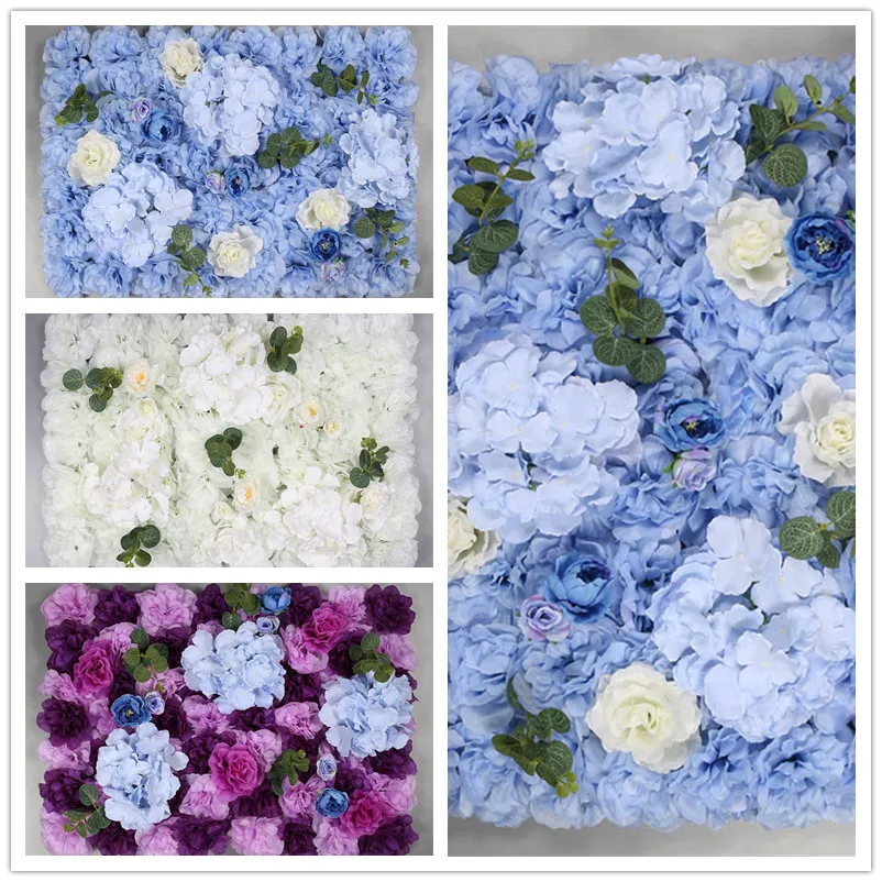 

40X60CM Flower Wall Artificial Panels Backdrop Christmas Decor Wedding Baby Shower Birthday Party Decoration Gift Rose DIY