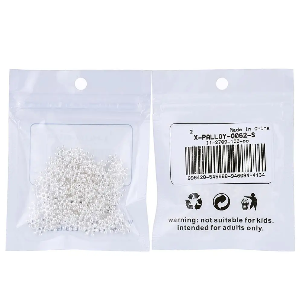 100 шт тибетские Серебряные Снежинки массивные бусины для ювелирных изделий