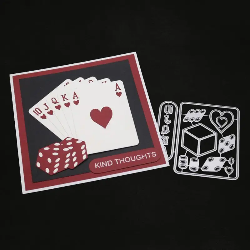 Покерный Скорпион металлические режущие штампы трафарет для скрапбукинга штамп