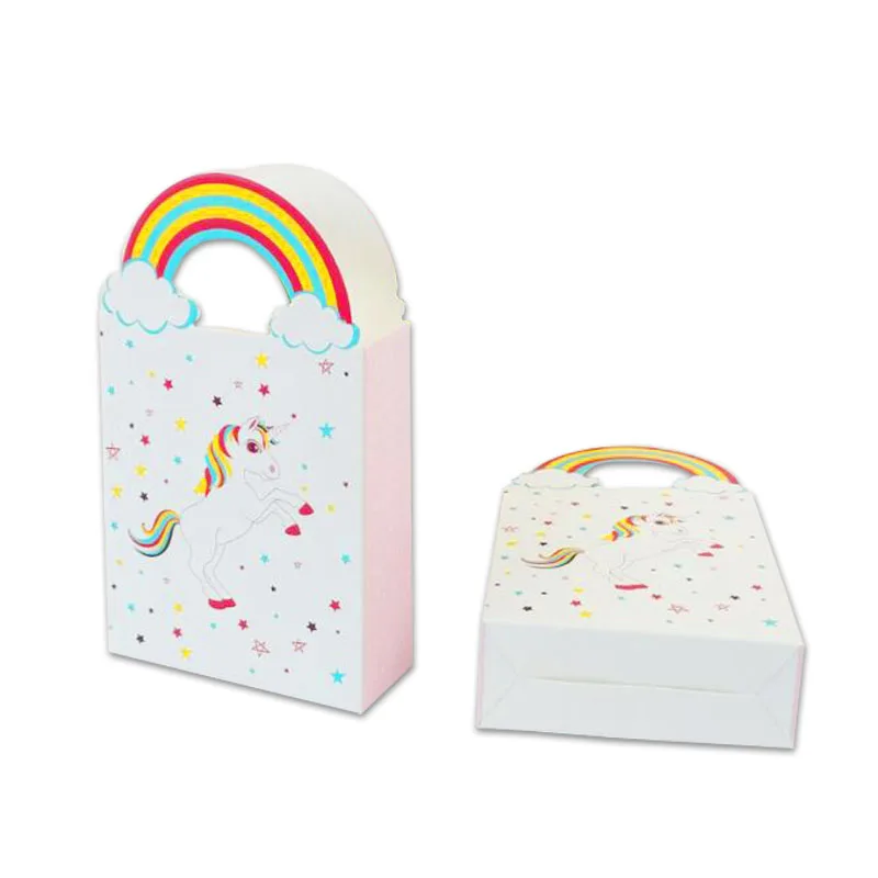 10 шт. крафт Бумага конфеты единорог коробка подарок сумки упаковка чехлы на