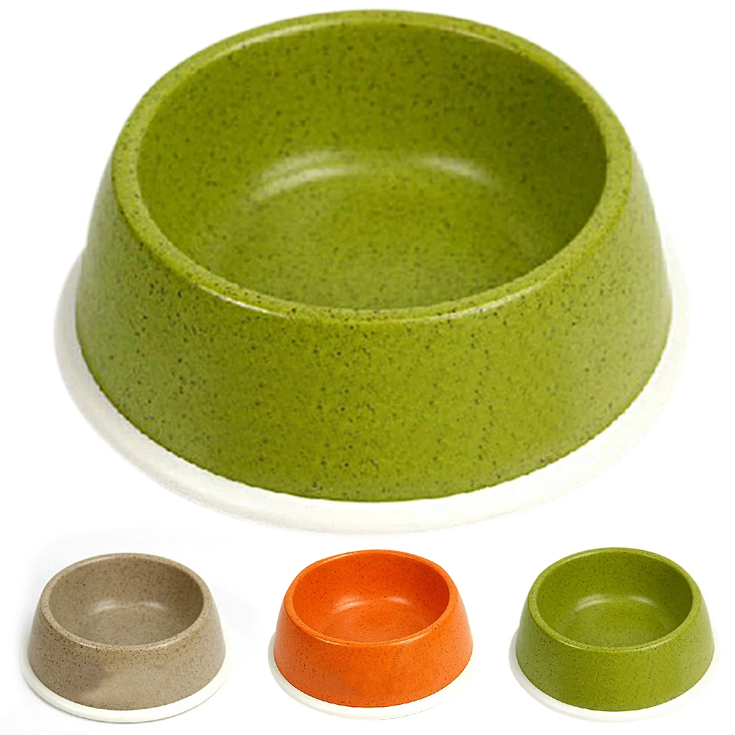 

1pcs Bamboo Fiber Pet Bowl Creative Heart Bamboo Fiber Pet Food Bowl Pet Water Bowl for Cats Dogs