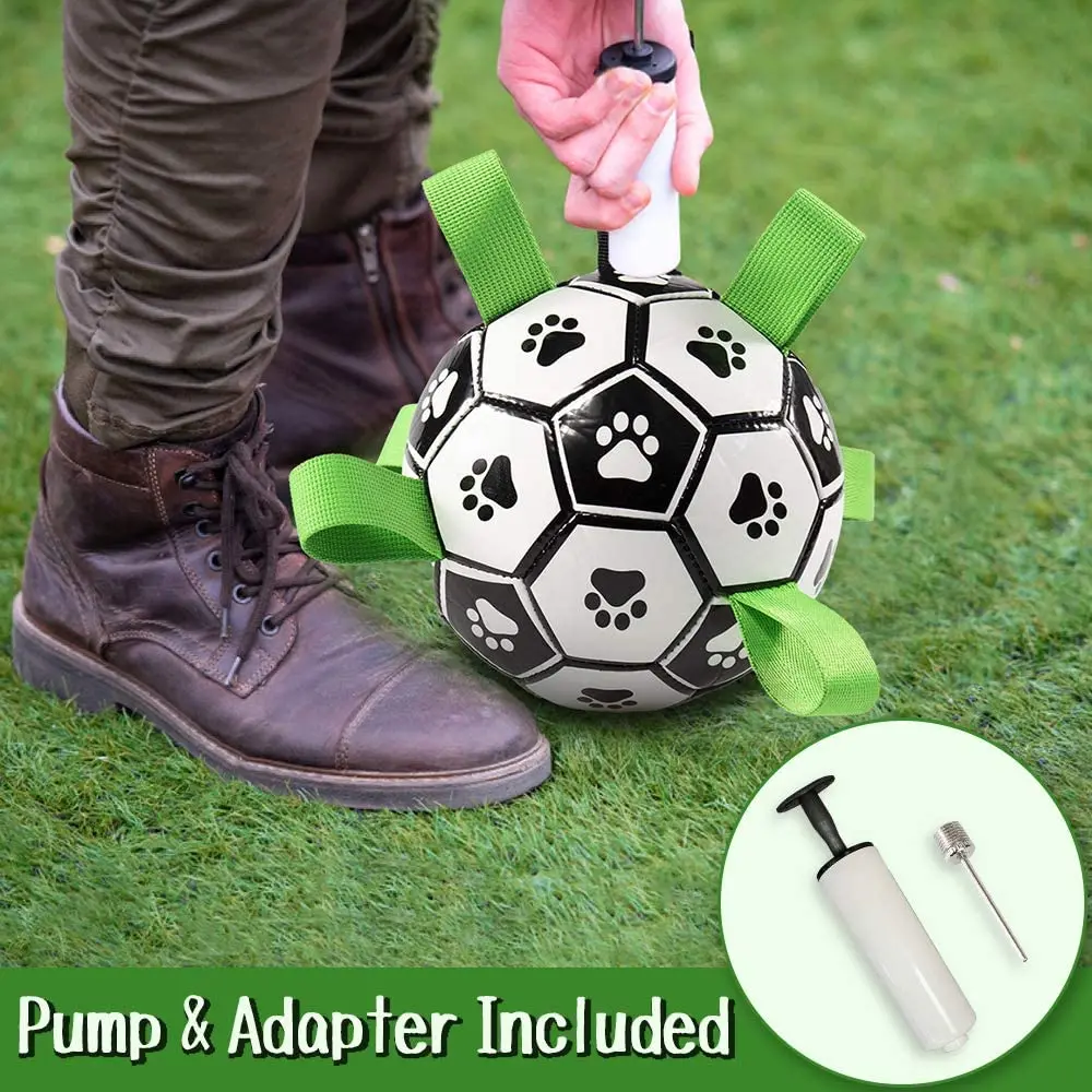 Soccer And Inflator Football Toy For Dogs To Play Image